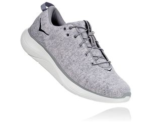 Hoka One One Hupana Flow Wool Mens Training Shoes Lunar Rock/Drizzle | AU-5842670